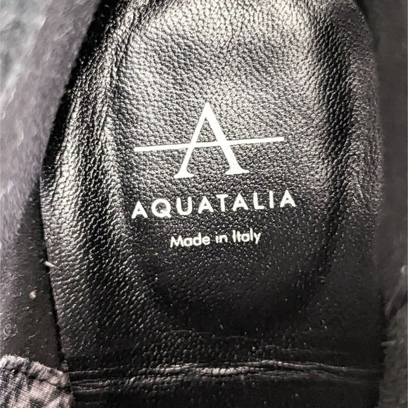 Aquatalia Women Evette Calf Dressy Office Chunky Leather Italian Boots sz 7.5 - Picture 6 of 9
